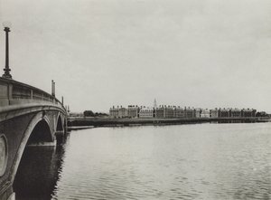 Harvard Egyetem: John W Weeks Bridge és Graduate School of Business Administration (f/w fotó) alkotó: American Photographer (after)