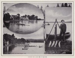 Jamestown, NY: Jelenetek a Chautauqua-tavon (f/w fotó) alkotó: American Photographer (after)