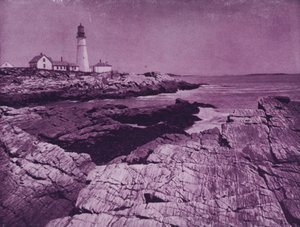 Világítótorony Portland kikötőjében, Maine államban (f/w fotó) alkotó: American Photographer (after)