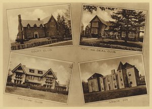 Princetoni Egyetem: Court Club; Kulcs és Pecsét Klub; Gateway Club; Arbor Inn (f/w fotó) alkotó: American Photographer (after)
