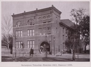 Savannah Színház, 1813-ban épült, 1895-ben újjáépítették (f/w fotó) alkotó: American Photographer (after)
