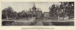 Springfield, Massachusetts: A Városi Könyvtár épületcsoportja (f/w fotó) alkotó: American Photographer (after)
