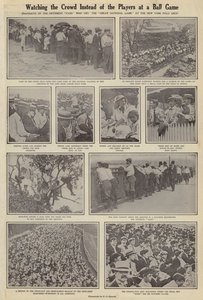 A játékosok helyett a tömeget nézni egy labdajátékon (fekete-fehér fotó) alkotó: American Photographer (after)