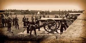 1. Connecticut Nehéztüzérségi Légierő Fegyverekkel Fort Richardsonban, 1861 végén