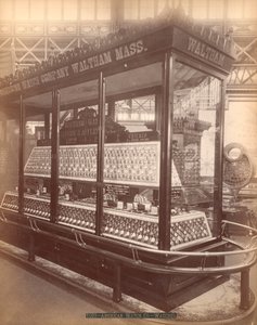 American Watch Co.s Exhibit, Főépület, Centennial International Exhibition, Philadelphia, 1876 (albumnyomat) alkotó: American Photographer