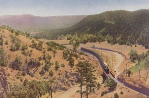 Apache Canyon, Las Vegas és Lamy között, Új-Mexikó (színes fotó) alkotó: American Photographer