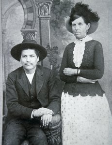 Belle Starr és szeretője, "Blue Duck" (fekete-fehér fotó) alkotó: American Photographer