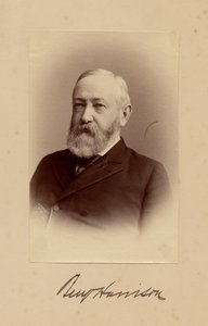 Benjamin Harrison (1833-1901), az Egyesült Államok 23. elnöke, fotója George Prince, Washington DC (album fotó) alkotó: American Photographer