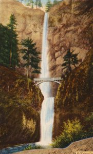 Benson-híd a Multnomah-vízesésnél (színes fotó) alkotó: American Photographer