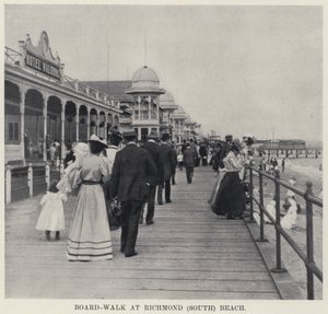 Boardwalk a Richmond (dél) strandon (f/w fotó) alkotó: American Photographer