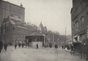 Boston: Scollay Square és a kelet-bostoni alagút bejárata (fekete-fehér fotó) alkotó: American Photographer