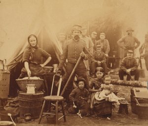 A 31. Pennsylvania Infantry tábora Washington, D.C. közelében, 1862 (albumnyomat) alkotó: American Photographer