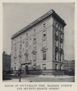 House of Stuyvesant Fish, Madison Avenue és Seventy-Eighth Street (f/w fotó) alkotó: American Photographer