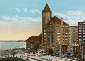 Illinois Central Depot (színes fotó) alkotó: American Photographer
