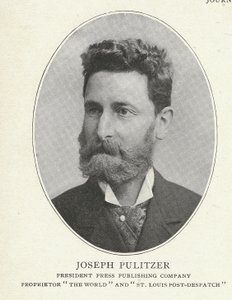 Joseph Pulitzer, illusztráció a "Nevezetes New York-iak 1896-1899-ből: King