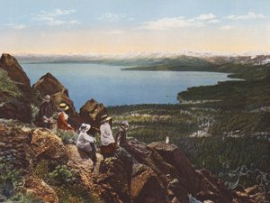 Tahoe-tó a kaliforniai Watson-hegyről (színes fotó) alkotó: American Photographer