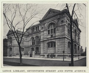 Lenox Library, Seventieth Street és Fifth Avenue (f/w fotó) alkotó: American Photographer