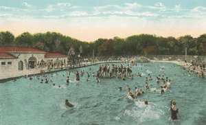 New Orleans: City Park Swimming Pool (színes fotó) alkotó: American Photographer