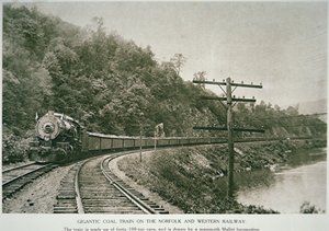 Norfolk & Western Railway, 1925 körül (f/w fotó) alkotó: American Photographer