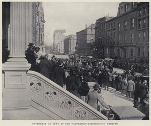 Járőrök szolgálatban a Vanderbilt-Marlborough esküvőn (f/w fotó) alkotó: American Photographer