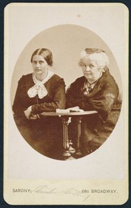 Elizabeth Cady Stanton (1815-1902) és Susan B. Anthony (1820-1906) portréja, 1880 körül alkotó: American Photographer
