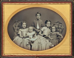 Öt gyermek portréja,c. 1850 (fotó) alkotó: American Photographer