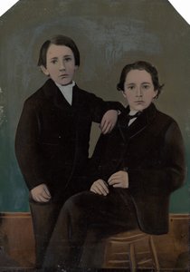 Két fiú portréja,c. 1870-es évek (fotó) alkotó: American Photographer