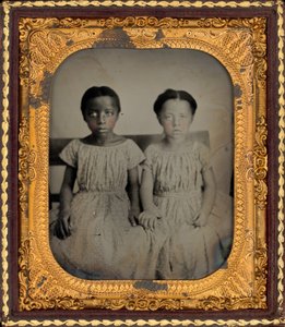 Két lány portréja,c. 1860 (fotó) alkotó: American Photographer