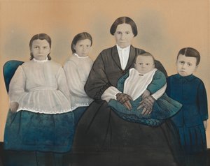 Egy anya és négy gyermeke portréja,1850-es évek (fotó) alkotó: American Photographer