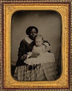 Nő és gyermek portréja,c. 1860 (fotó) alkotó: American Photographer
