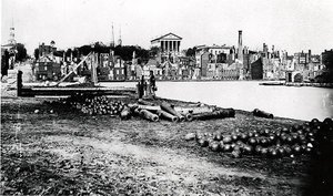 A csatornamedence déli oldala, Richmond, Virginia, 1865. április (f/w fotó) alkotó: American Photographer
