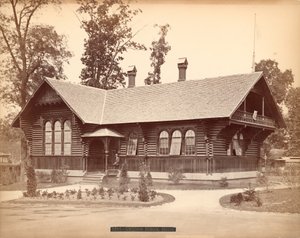 Svéd Iskolaház, Centenáriumi Kiállítás, Philadelphia, 1876 (ezüst albumin nyomat) alkotó: American Photographer