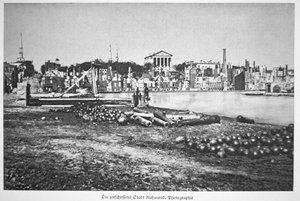 Richmond romvárosa, Virginia, a háború végén (f/w fotó) alkotó: American Photographer