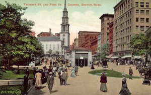 Tremont Street és Park Street Church, Boston, Massachusetts (színes fotó) alkotó: American Photographer