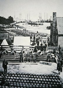 Union Army lőszerraktár City Pointban, Virginia államban alkotó: American Photographer