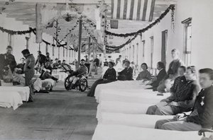 Az Armory Square Kórház osztálya, Washington DC, 1865 körül alkotó: American Photographer