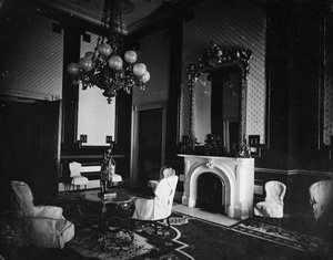 Fehér Ház belső terei, Old Green Room, Presidents Study, 1860-80 alkotó: American Photographer