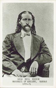Vad Bill Hickok, fegyveres, szerencsejátékos és az amerikai nyugat törvényhozója (f/w fotó) alkotó: American Photographer