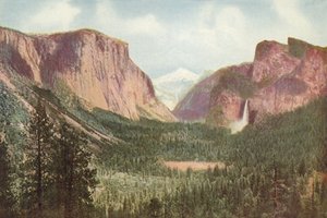 Yosemite Valley, Kalifornia, Általános kilátás az Artists Pointról (színes fotó) alkotó: American Photographer