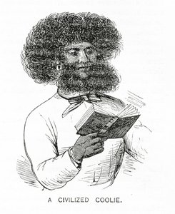 Civilized Coolie, illusztráció az Appletons Journalból, 1872. május 4 alkotó: American School