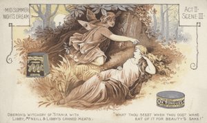 Szentivánéji álom, II. felvonás, III. jelenet (chromolitho) alkotó: American School