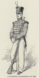 Egy 1825-ös nemzetőr (litho) alkotó: American School