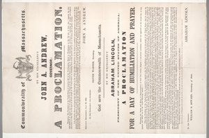 Kiáltvány a megaláztatás és az ima napjára, 1864. július 28 alkotó: American School