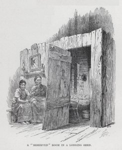 "Fenntartott" szoba egy fészerben (litho) alkotó: American School