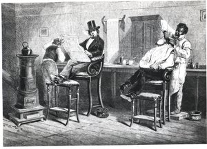 Egy richmondi fodrászbolt, 1861 alkotó: American School