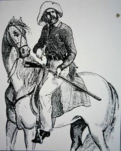 A Texas Ranger, 1845 körül (metszet) alkotó: American School