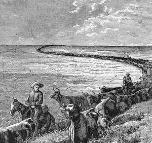 A Trail in the Great Plains, illusztráció a "Harper