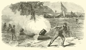 Egy aknavető üteg, 1864. június alkotó: American School