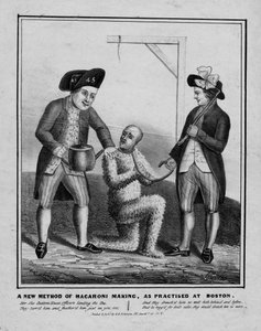 A makarónikészítés új módszere, Bostonban, 1836 körül alkotó: American School