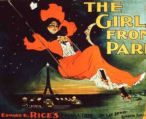 Edward E. Rice „The Girl from Paris” című művének reklámja (színes litó) alkotó: American School